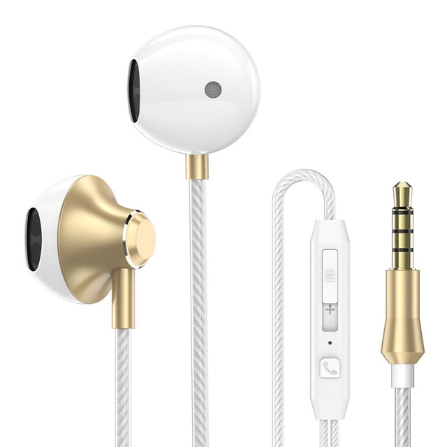 PTM D31 Hands Free Call Stereo Bass Earphones with Mic for Samsung / Xiaomi Phones
