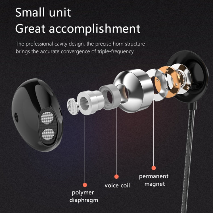 PTM D31 Hands Free Call Stereo Bass Earphones with Mic for Samsung / Xiaomi Phones