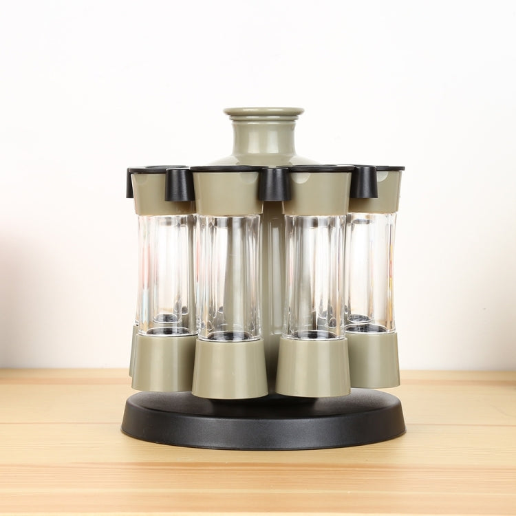 2 Sets Plastic Rotary Sauce Spice Seasoning Bottle Box Peppers Shakers Container