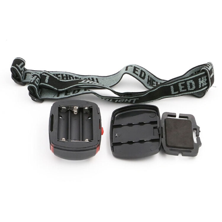 2 PCS Outdoor Waterproof Night Ride Mountaineering Camping Glare Third Gear Led Plastic Headlight