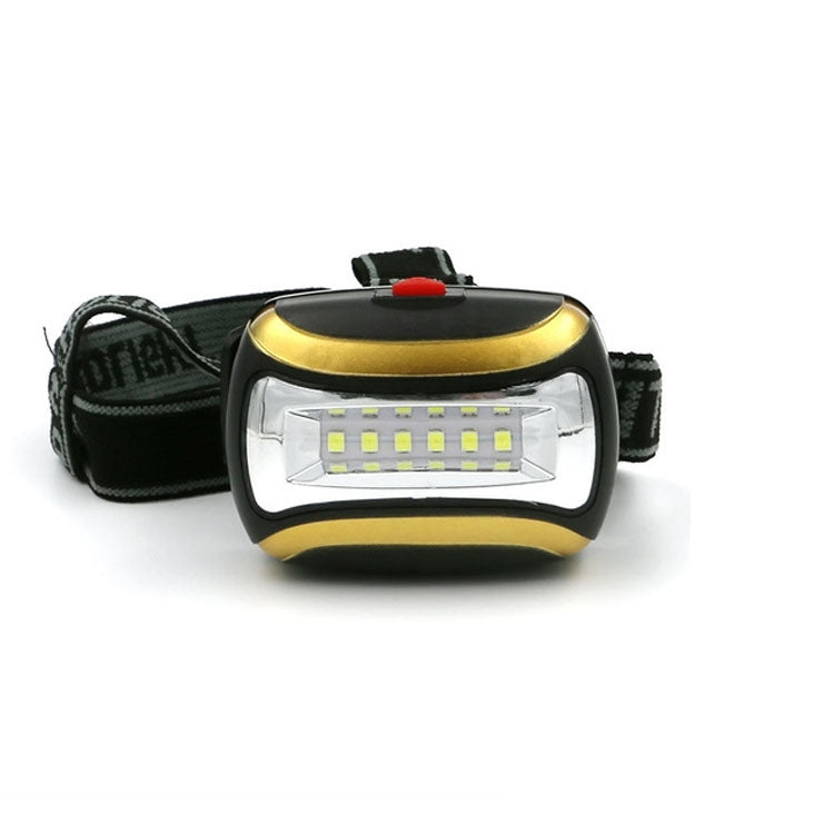 2 PCS Outdoor Waterproof Night Ride Mountaineering Camping Glare Third Gear Led Plastic Headlight