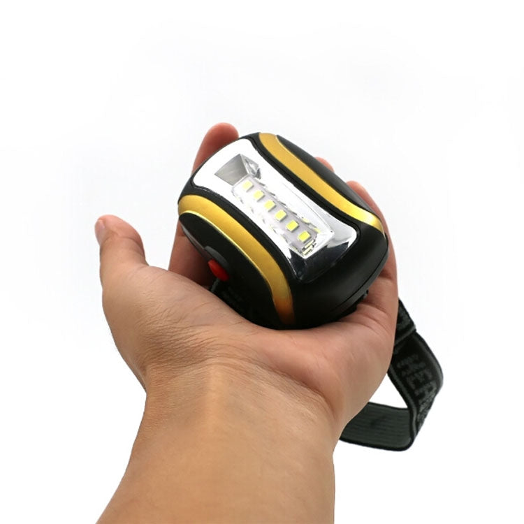 2 PCS Outdoor Waterproof Night Ride Mountaineering Camping Glare Third Gear Led Plastic Headlight