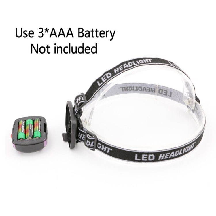 2 PCS Outdoor Waterproof Night Ride Mountaineering Camping Glare Third Gear Led Plastic Headlight