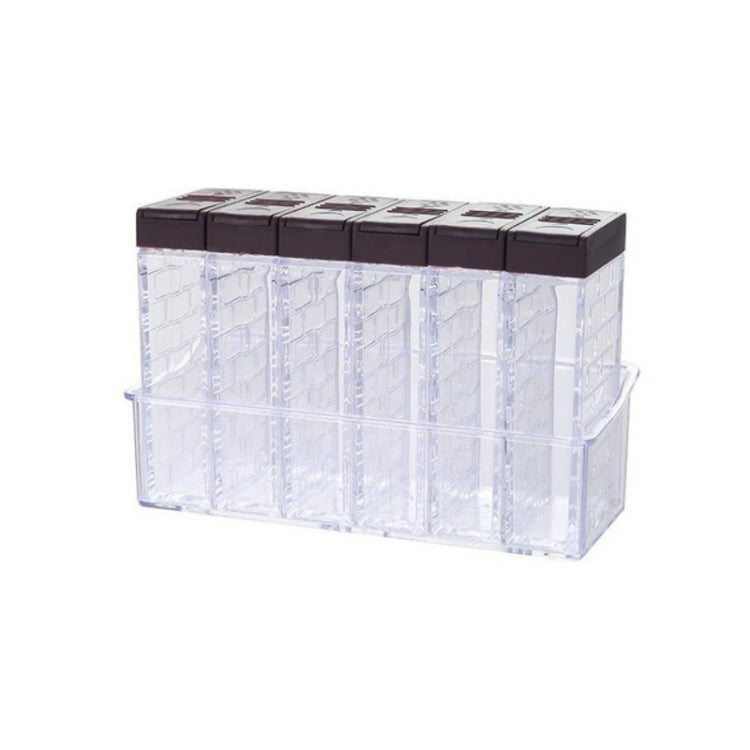 6 PCS Spice Seasoning Box PP Salt Pepper Jars Box Kitchen Spice Storage Bottles