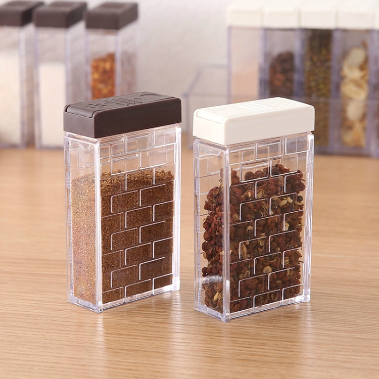 6 PCS Spice Seasoning Box PP Salt Pepper Jars Box Kitchen Spice Storage Bottles