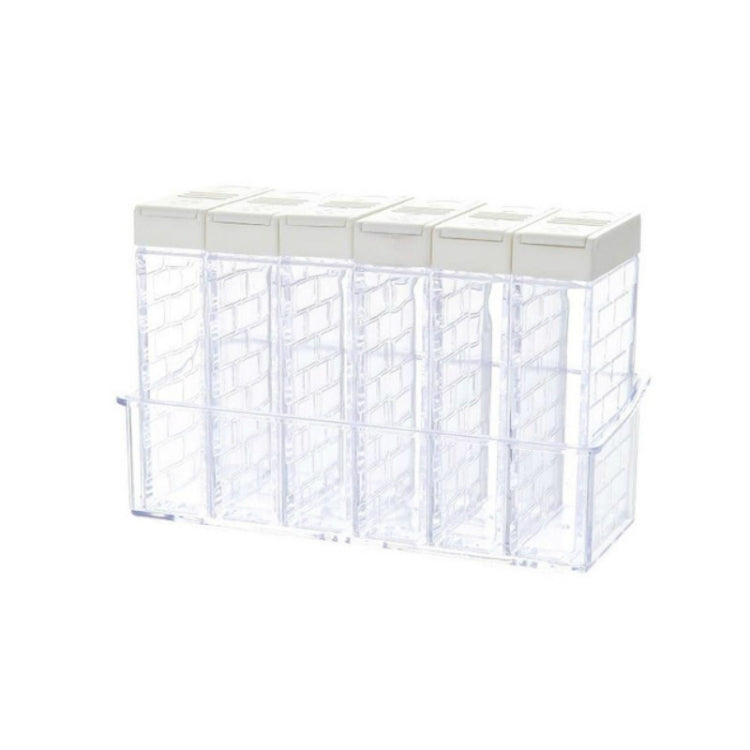 6 PCS Spice Seasoning Box PP Salt Pepper Jars Box Kitchen Spice Storage Bottles