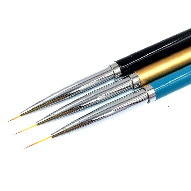 9 PCS Nail Art Brush Liner Pens Metal Handle For UV Gel Polish Painting Drawing Lining Brushes Nails Tools