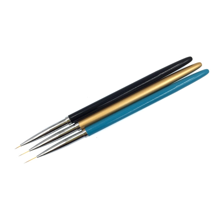 9 PCS Nail Art Brush Liner Pens Metal Handle For UV Gel Polish Painting Drawing Lining Brushes Nails Tools
