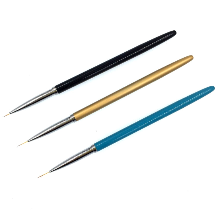 9 PCS Nail Art Brush Liner Pens Metal Handle For UV Gel Polish Painting Drawing Lining Brushes Nails Tools