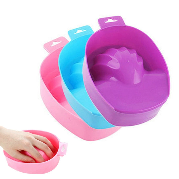 Nail Art Hand Wash Remover Soak Bowl DIY Salon Nail Spa Bath Treatment Manicure Tools Dead Skin Cleaning Software Nursing Bowl(Purple)