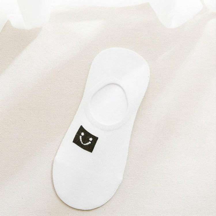 Smiling Face Mesh Invisible Shallow Mouth Socks Cotton Sailboat Socks, Size:One Size