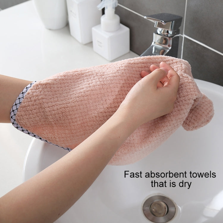 Heart Shape Thickened Kitchen Hanging Water Tower Hand Towel Kitchen Tool(Light Coffee)