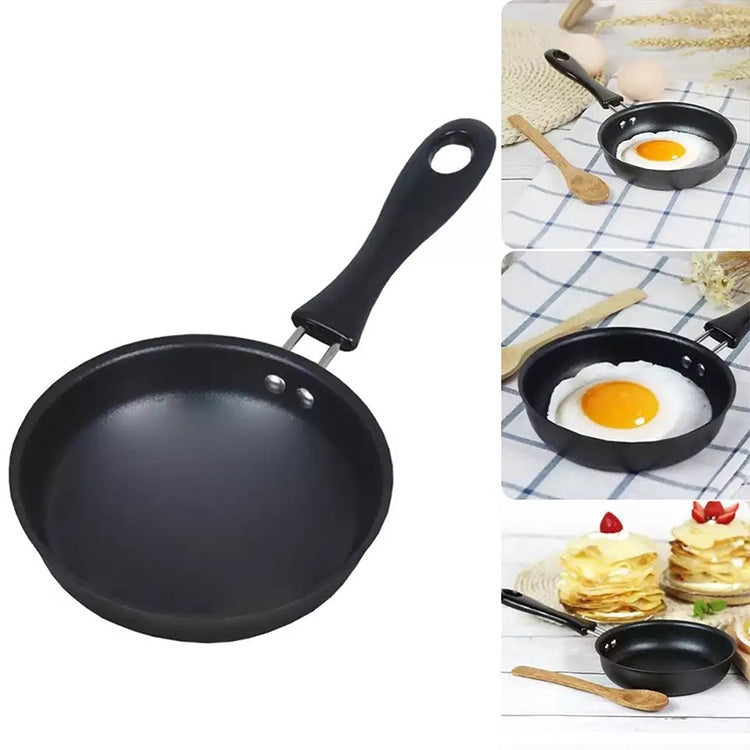 2 PCS Mini Egg Frying Panpure Non-Stick  Flat Bottom Pan Multicooker, Size:12cm