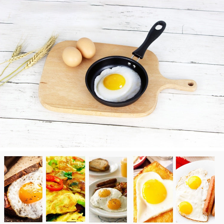 2 PCS Mini Egg Frying Panpure Non-Stick  Flat Bottom Pan Multicooker, Size:12cm