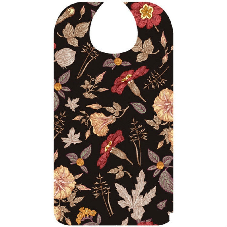 Mysterious Garden Waterproof Flower Printing Adult Eat Bib