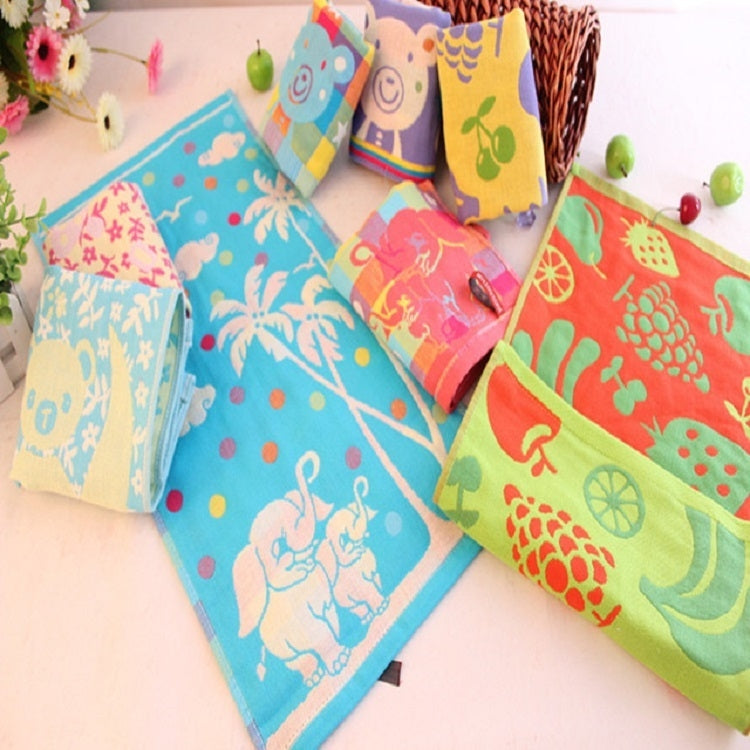 Three Layers of Gauze Children Cotton Towel Random Style Delivery, Size:35x35cm