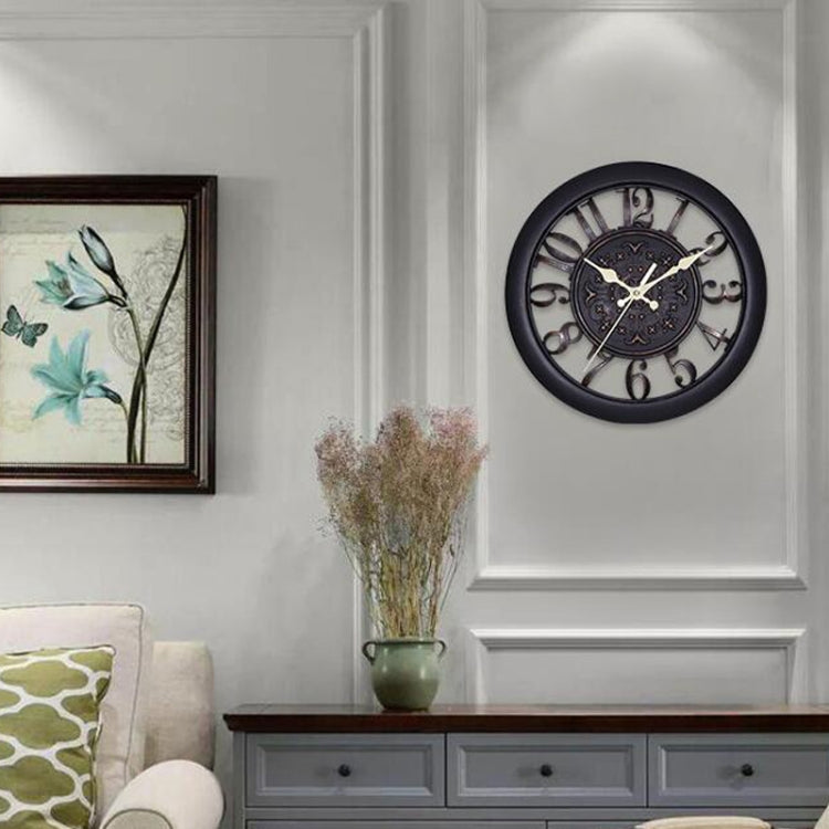Home Round Retro Living Room Quartz Wall Clock