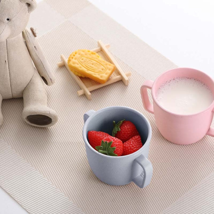 2 PCS  Wheat Straw Double Ear Mug Healthy Mouth Cup