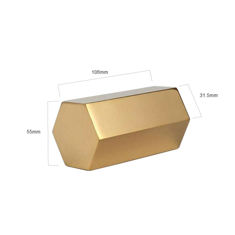 Nordic Hexagonal Stainless Steel Gold Vase Study Hallway Home Wedding Decoration