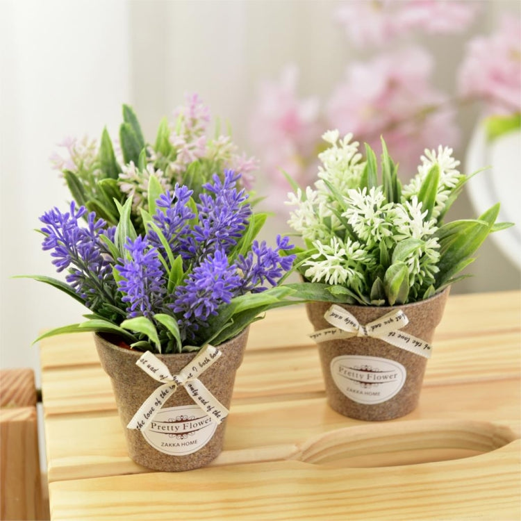 2 PCS Fake Flowers Grass With Plastic Artificial Potted Flowers For Rustic Garden Farmhouse Decoration