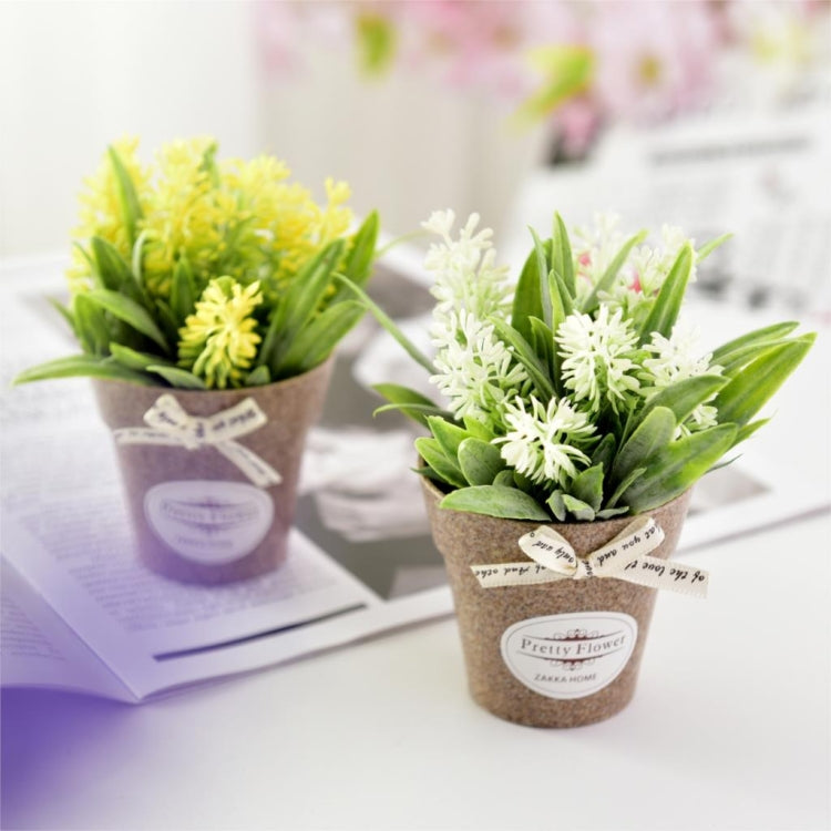 2 PCS Fake Flowers Grass With Plastic Artificial Potted Flowers For Rustic Garden Farmhouse Decoration