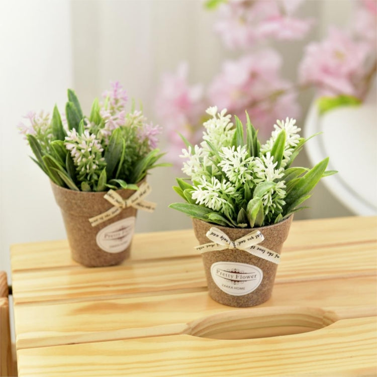 2 PCS Fake Flowers Grass With Plastic Artificial Potted Flowers For Rustic Garden Farmhouse Decoration