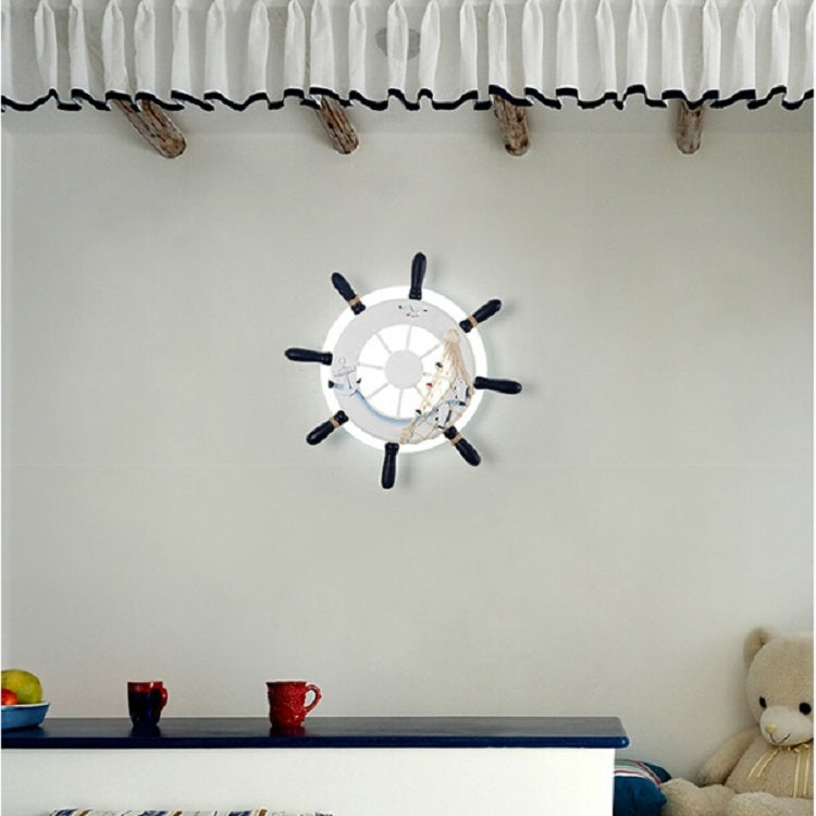 White LED Creative Helmsman Modern Minimalist Children Lamp Indoor Lighting Wall Lamp, Color Temperature:Cool White(5500-7000K)