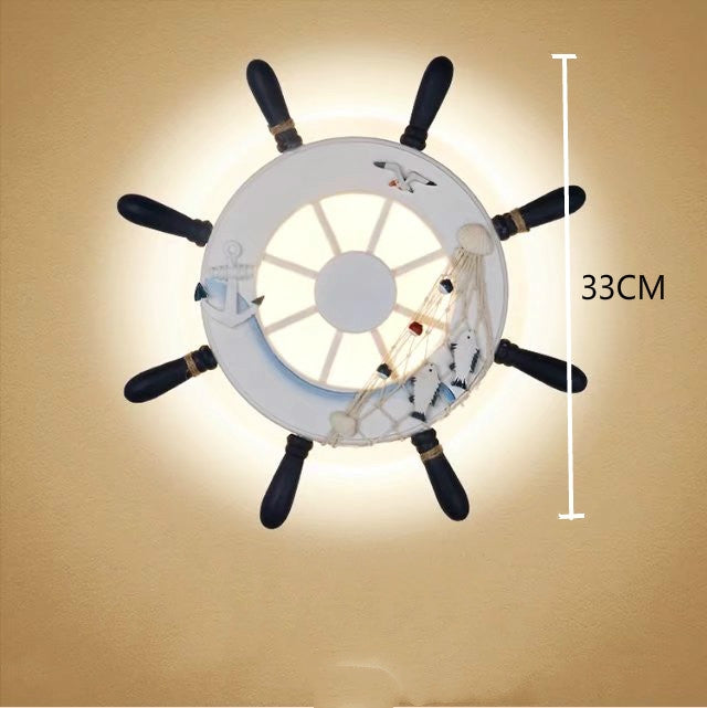 White LED Creative Helmsman Modern Minimalist Children Lamp Indoor Lighting Wall Lamp, Color Temperature:Cool White(5500-7000K)