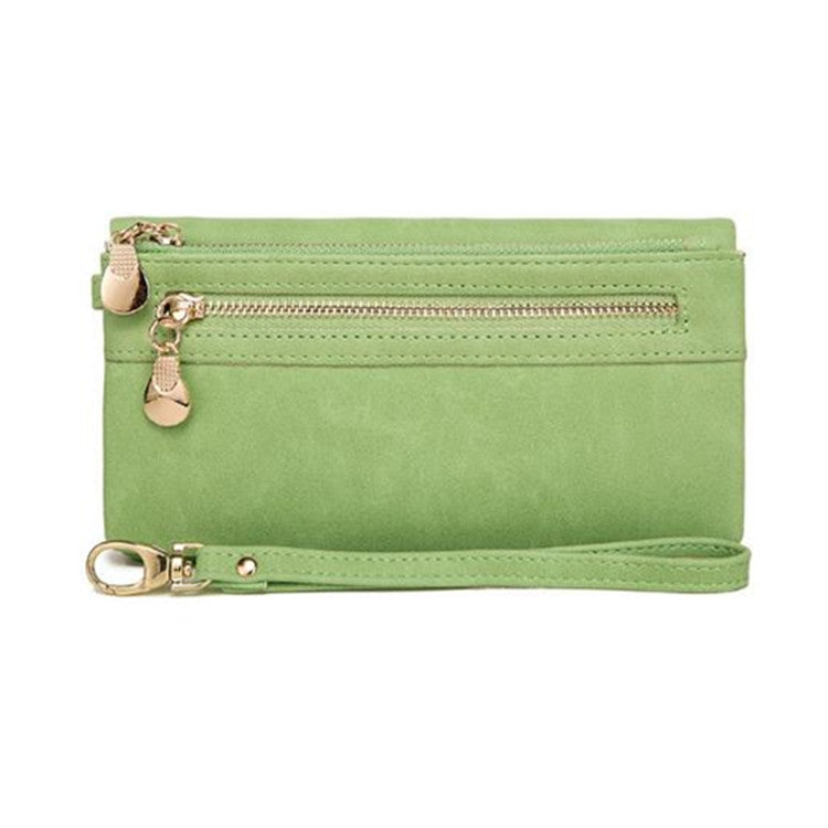 Women Long Wallet Female High Capacity Double Zippers Clutch Purse