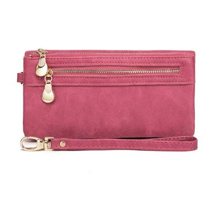 Women Long Wallet Female High Capacity Double Zippers Clutch Purse