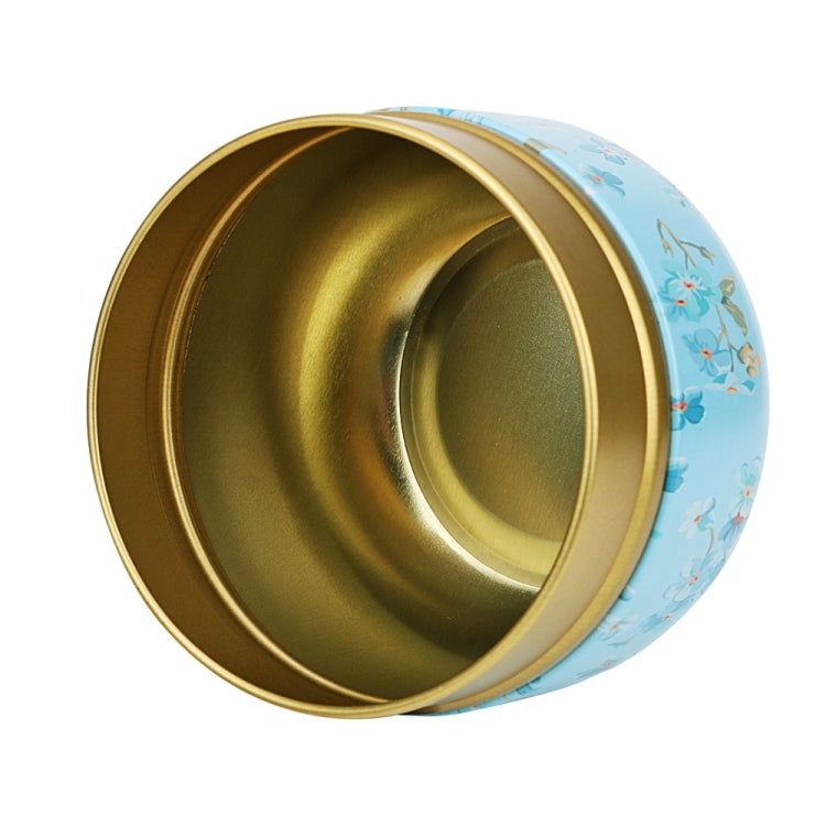 HOOMIN Tea Box Tea Jar Storage Holder Tea Caddies Matcha Container Mini Coffee Powder Organizer Cans Multifunction Round Metal, Color:At a glance