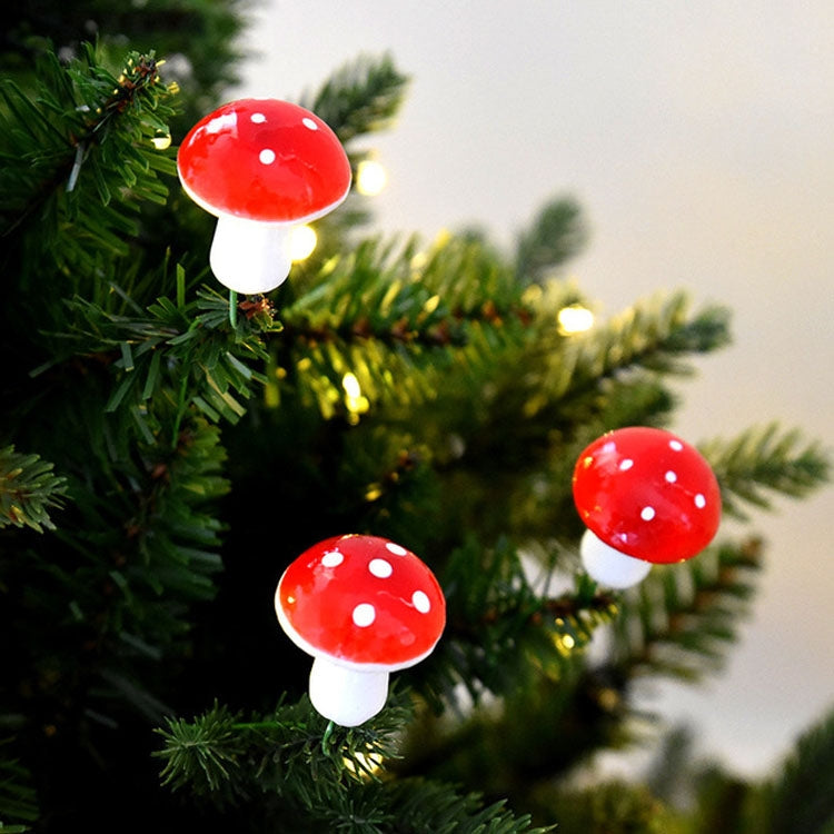 12 PCS / Set  Mini Mushroom Shape Christmas Plant Flower Pot Holiday House Party Decorations