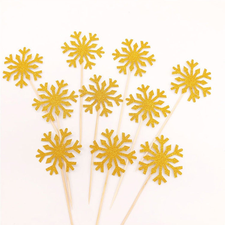 20 PCS  Christmas Snowflake Cake Topper Ornament