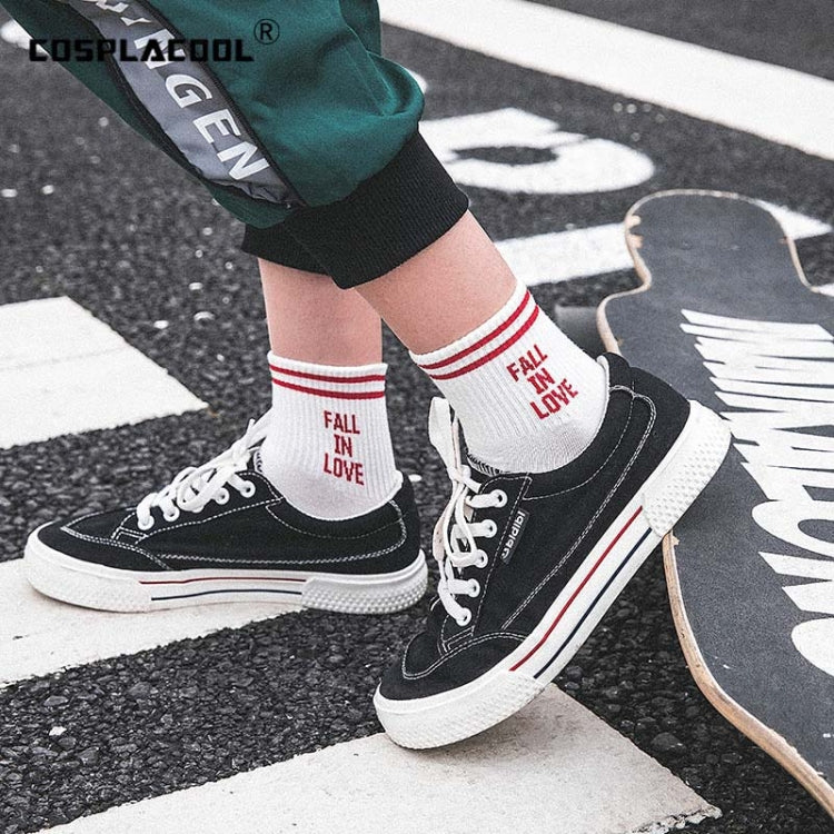 English Letter Outdoor Sports Tube Cotton Socks, Size:One Size