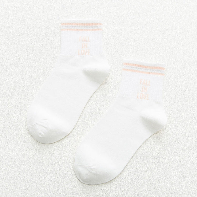 English Letter Outdoor Sports Tube Cotton Socks, Size:One Size