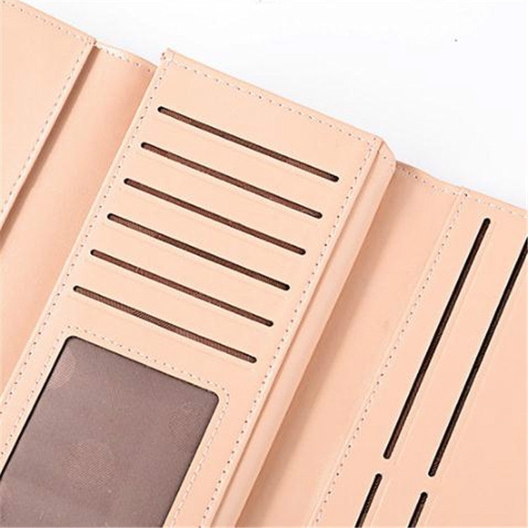 Casual Fashion Bow Buckle Large Capacity Multi-card Wallet Clutch