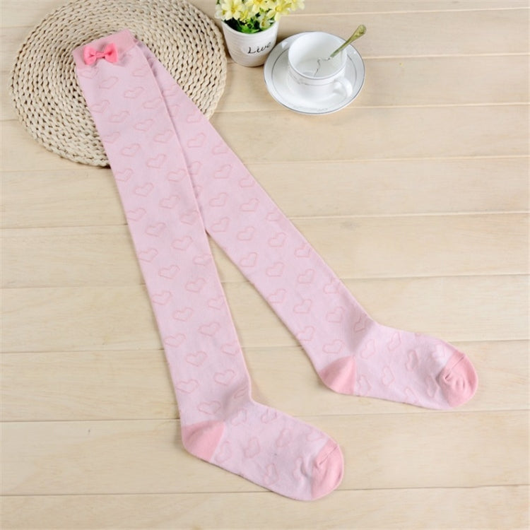 Love Bow Sport Riding Stockings High Knee Socks, Size:One Size