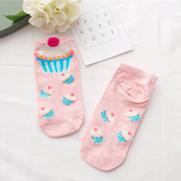 10 Pairs Cartoon Socks Lovely Sweet Cupcake Socks for Girls, Size:One Size