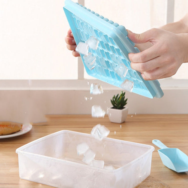 Creative 33 Grid DIY Ice Cube Box Plastic Homemade Ice Cube Mould with Cover & Shovel