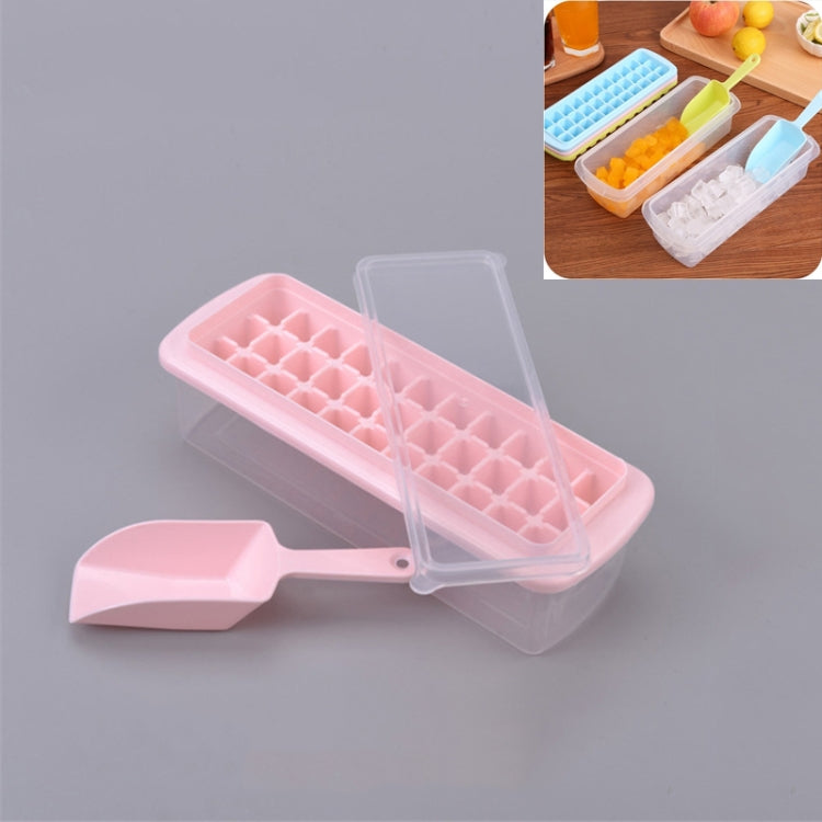 Creative 33 Grid DIY Ice Cube Box Plastic Homemade Ice Cube Mould with Cover & Shovel