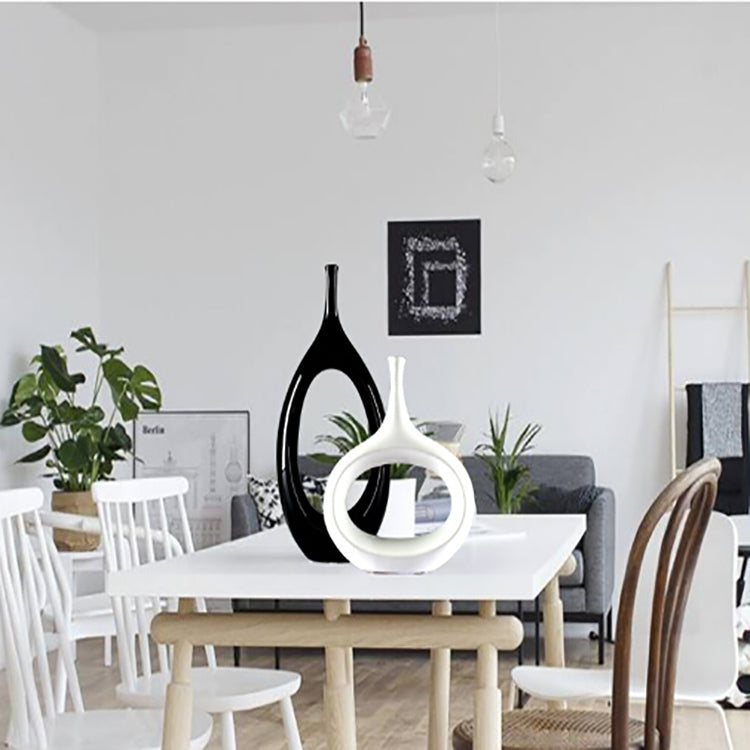 4 PCS Nordic Oval Flower Vase Decoration Home Living Room Countertop Decoration