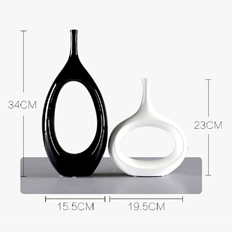 4 PCS Nordic Oval Flower Vase Decoration Home Living Room Countertop Decoration