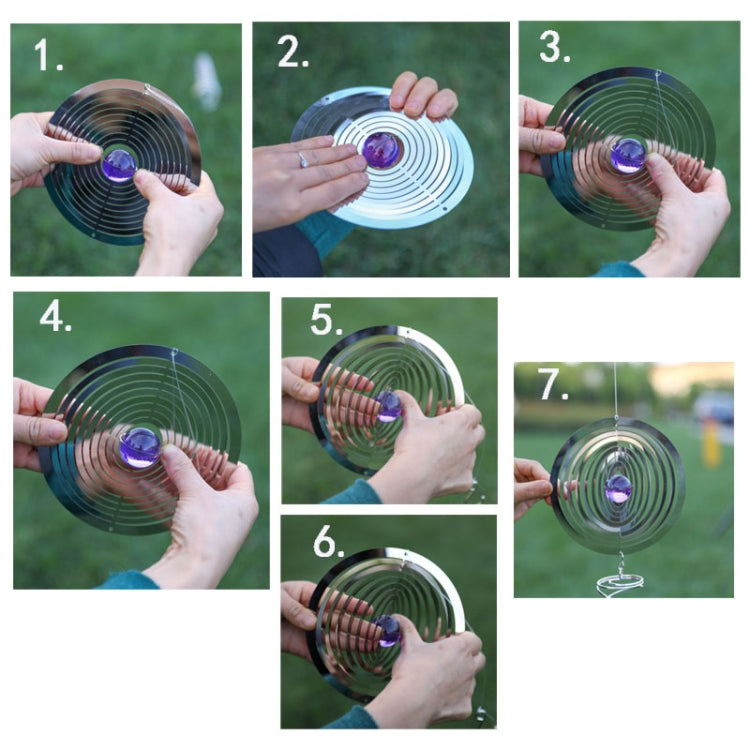 Foldable Metal Sheets Iron Wire Wind Chimes Home Garden Decoration