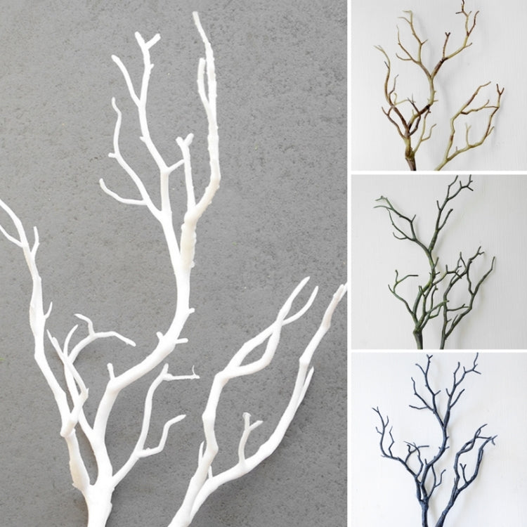 Peacock Coral Branches Plastic Artificial Plants Dry Tree Simulated Tree Branches Wedding Decoration(Dark Blue)