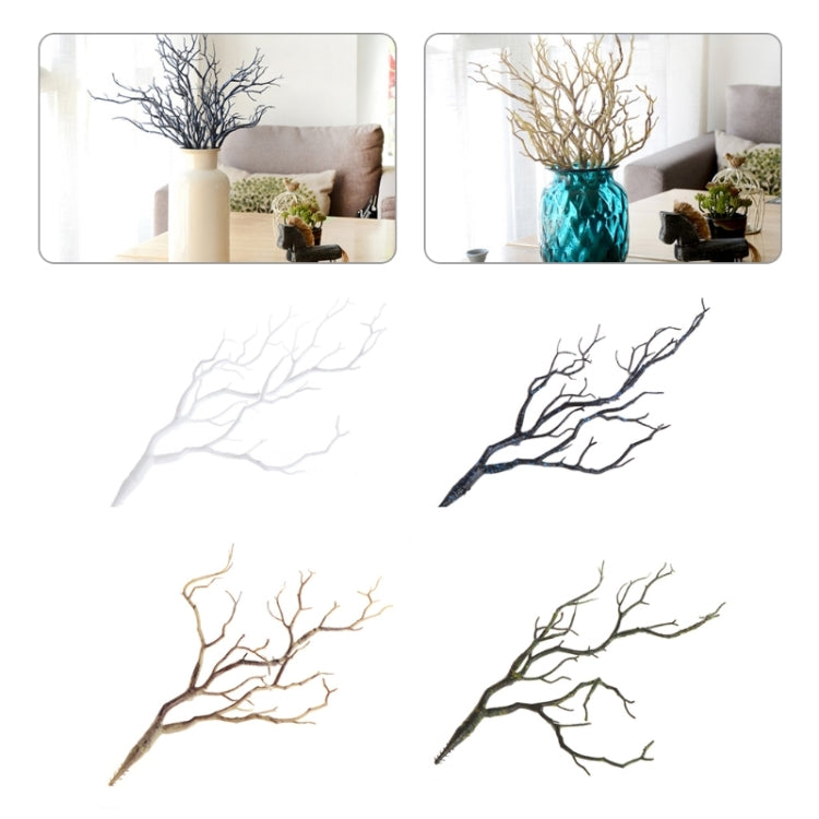 Peacock Coral Branches Plastic Artificial Plants Dry Tree Simulated Tree Branches Wedding Decoration(Dark Blue)