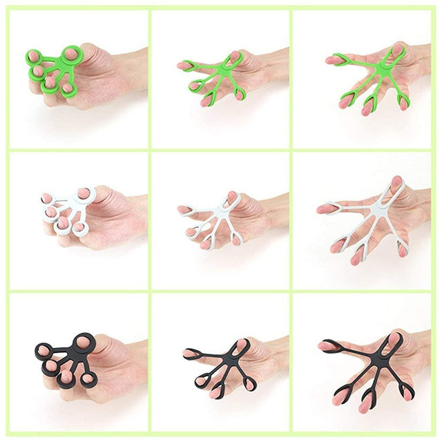 3 PCS Finger Trainer Silicone Finger Tensioner Five Finger Tension Ring