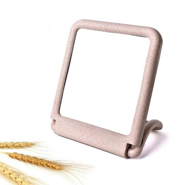 2 PCS Folding Mirror Portable Makeup Vanity Mirror Table Mirrors