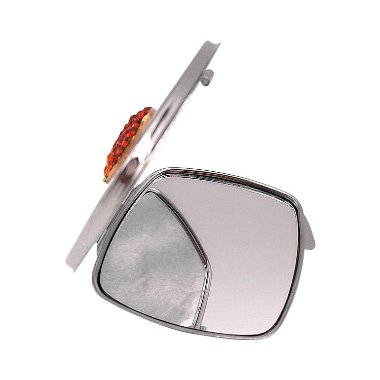 Square Thin Cosmetic Mirror Metal Portable Small Mirror Flip Cosmetic Mirror