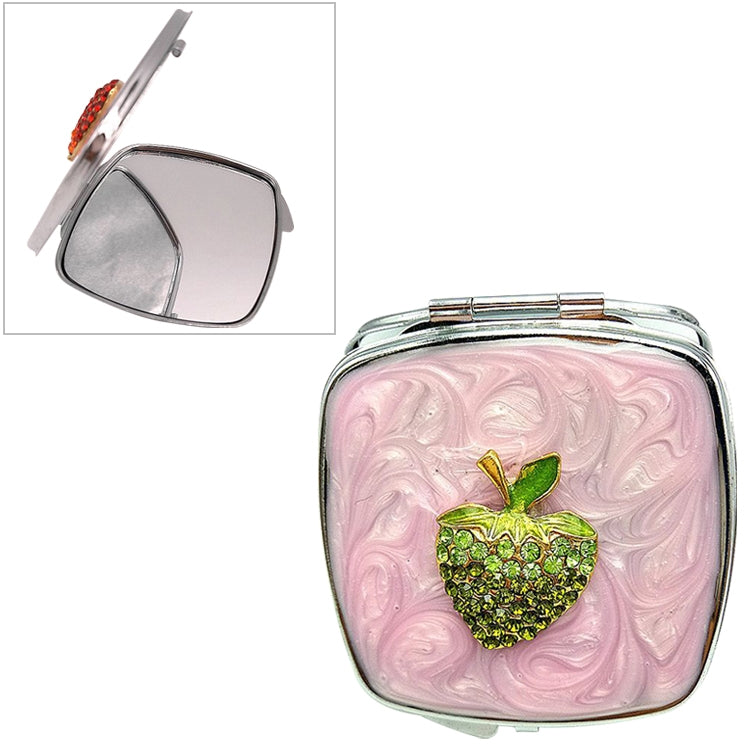 Square Thin Cosmetic Mirror Metal Portable Small Mirror Flip Cosmetic Mirror