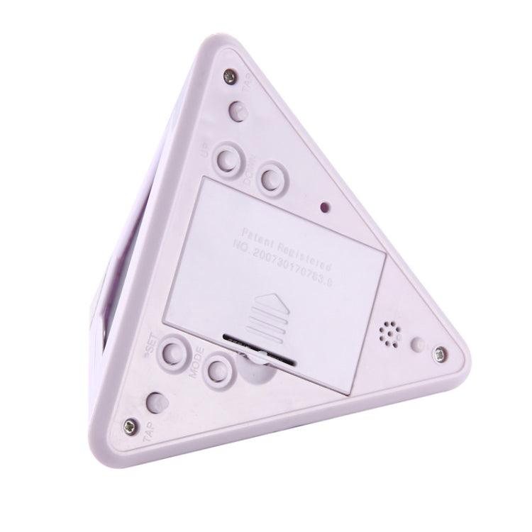 2 PCS Color Changing Pyramid Digital LCD Alarm Clock Thermometer Temperature Date Display Electronic Table Desktop Clocks